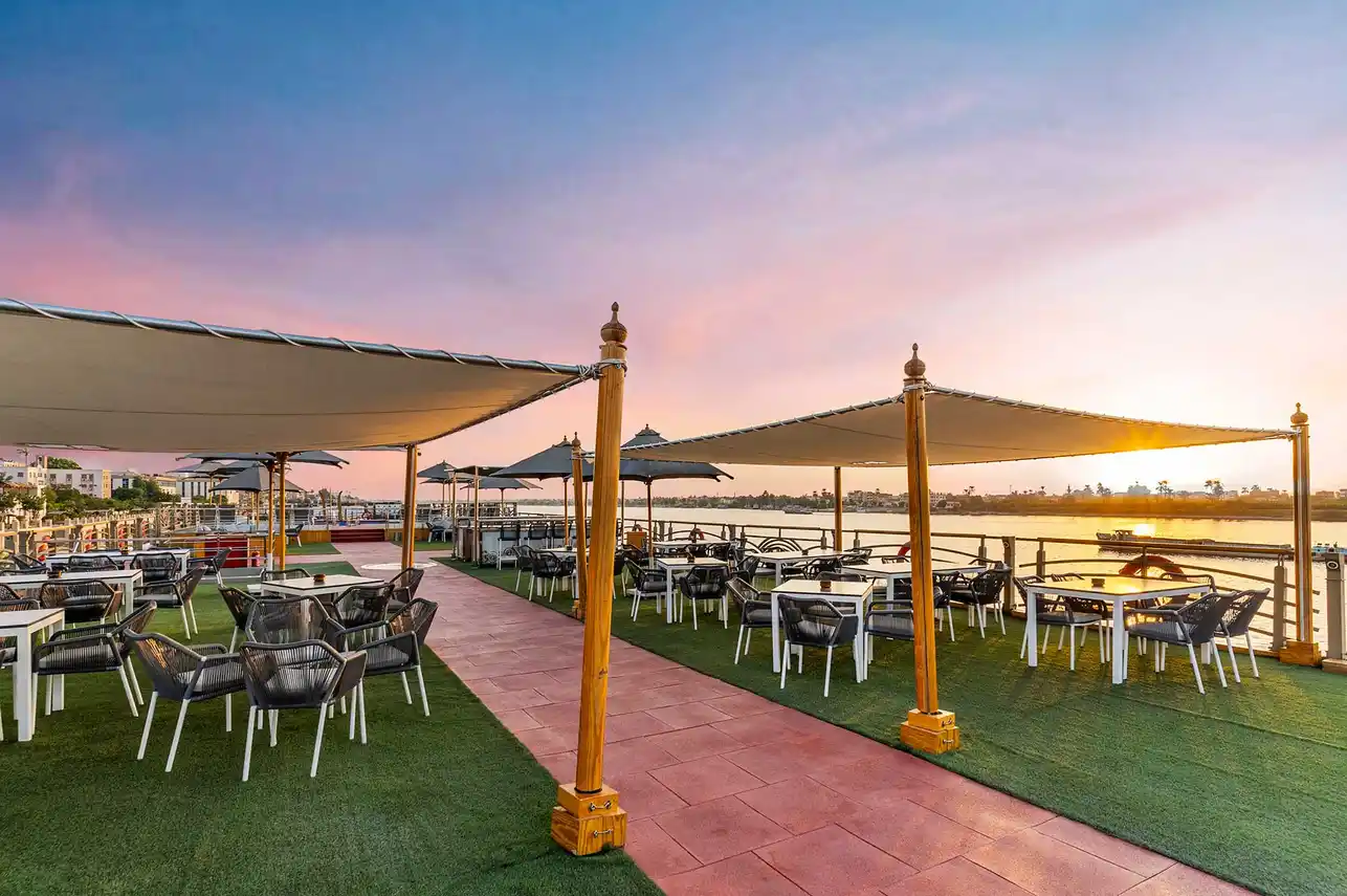 Sun deck of the Nebu Nile Cruise Nile cruise